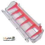 جادانی دانخوری پنج خانه کریستالی حرفه ای پرنده – شفاف سایز بزرگ