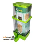 دانخوری عروس هلندی مدل جاوا مخصوص نصب بیرون قفس پرندگان زینتی - سبز