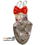 پوشک عروس هلندی – پوشک پرندگان زینتی-قهوه ای با گل ریز