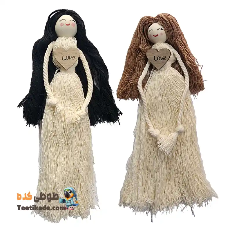 عروسک عروسک کنفی - عروسک کنفی طوطی – اسباببازی دکوری داخل قفس پرندگان