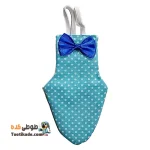 پوشک عروس هلندی – پوشک پرندگان زینتی-آبی-خال دار ریز