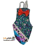 پوشک عروس هلندی – پوشک پرندگان زینتی - سبز کرم آبی گل دار