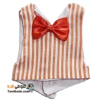 لباس دامادی عروس هلندی-نارنجی راه راه