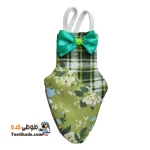 پوشک عروس هلندی – پوشک پرندگان زینتی سبز گل دار طرح 1