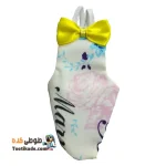 پوشک عروس هلندی – پوشک پرندگان زینتی سفید طرح گل کد 1