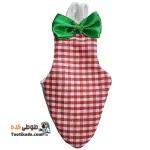 پوشک عروس هلندی – پوشک پرندگان زینتی-قرمز چهار خانه